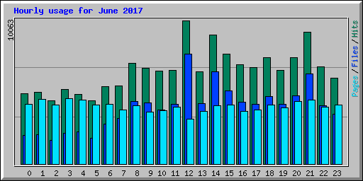 Hourly usage for June 2017