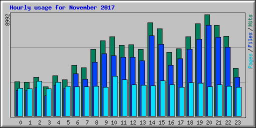 Hourly usage for November 2017