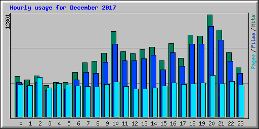 Hourly usage for December 2017