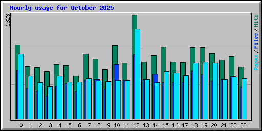 Hourly usage for October 2025