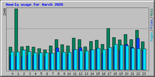 Hourly usage for March 2026